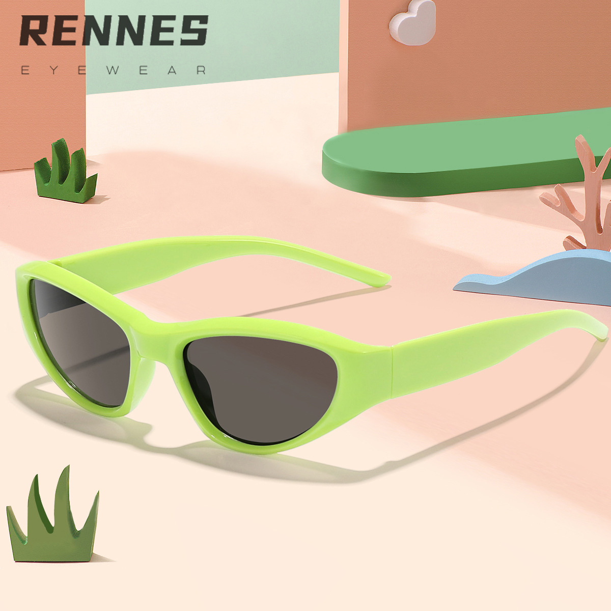 Transfronteriza de los niños nuevo ojo de gato retro y2g pequeño marco gafas de sol de moda desgaste personalizado esencial gafas deportivas al aire libre