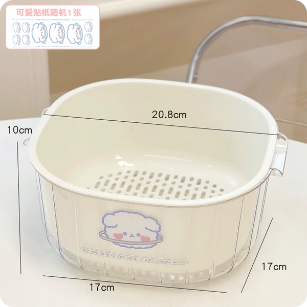 White medium number [Food -grade PET material] [Suitable for fruits and vegetables] Send stickers