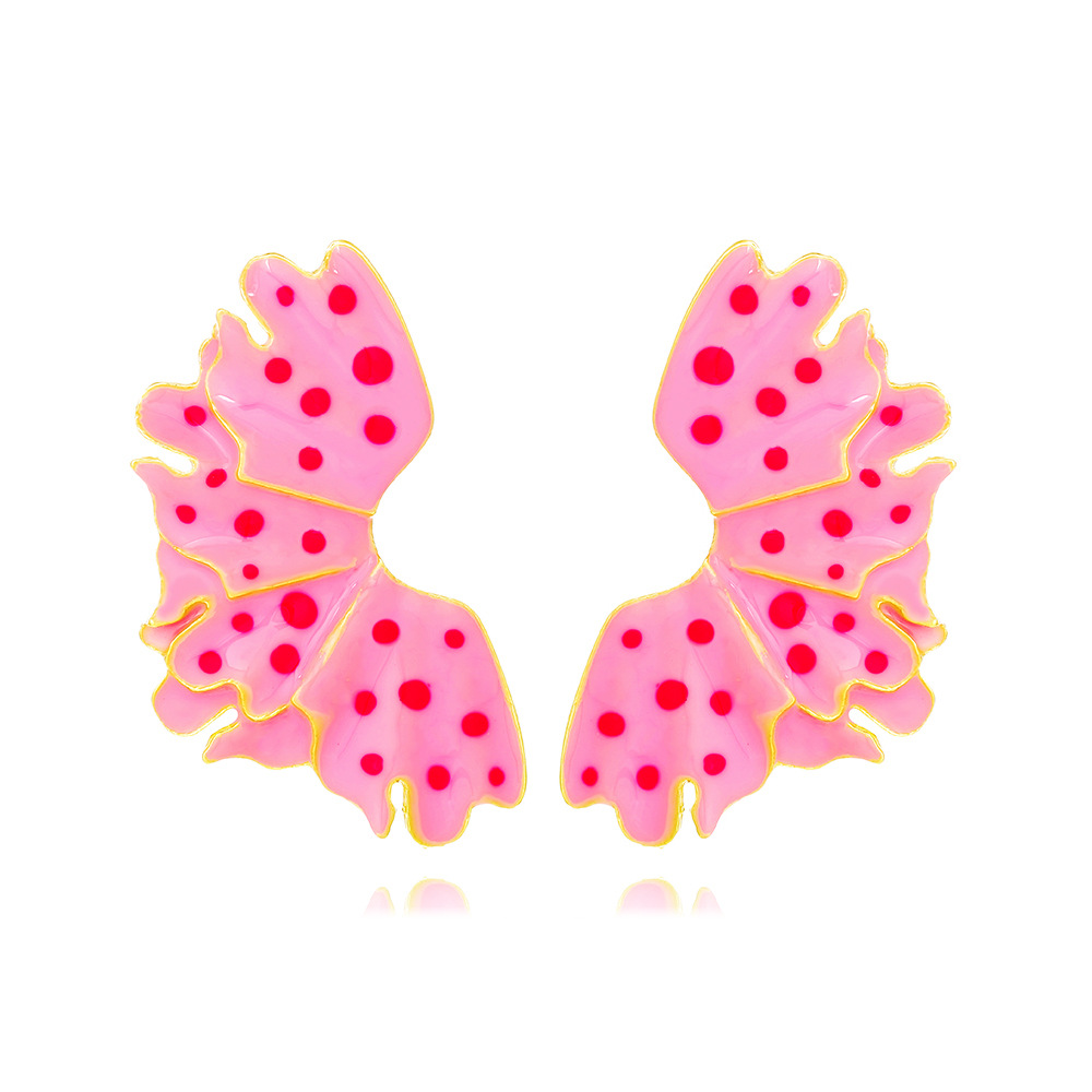 31g Weight 1 Pair Simple Style Leaf Enamel Zinc Alloy Ear Studs