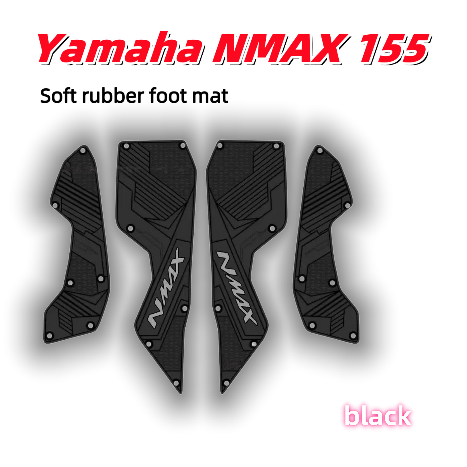 Suitable for Yamahanmax155Tubro Rubber Anti-Slip Foot Pedals and Foot Pads, Cross-Border Factory Wholesale Scooters