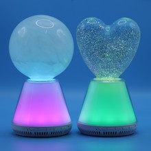 创意水晶球氛围灯蓝牙音响旋转水舞龙卷风桌面音箱便携迷你音箱