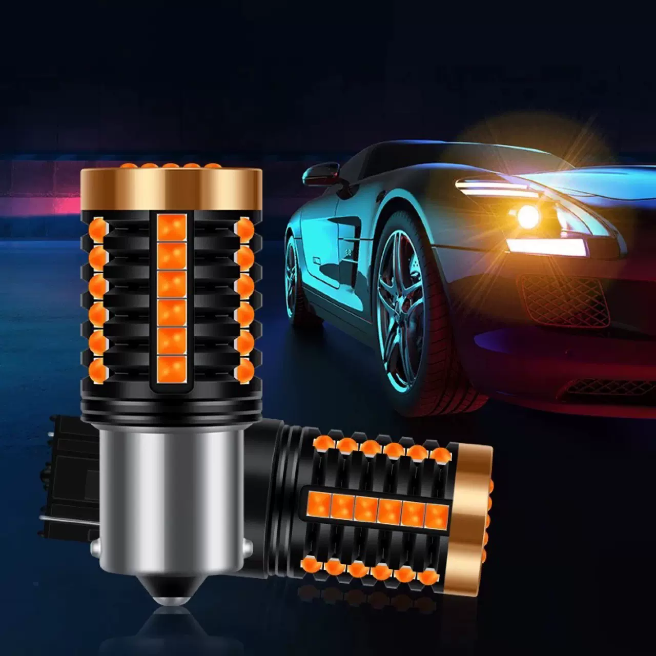 参加直销 新款解码防频闪 汽车LED转向灯 1156 T20 3030 43SMD