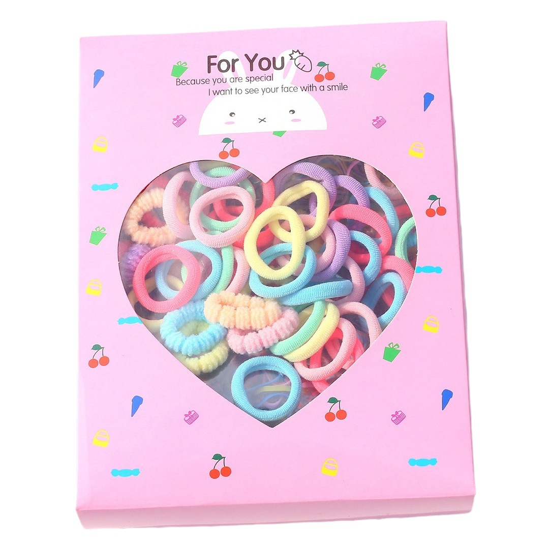 Joyería para niños horquilla princesa cuerda de pelo bebé anillo de pelo caja de regalo chica clip lateral estilo coreano accesorios para el cabello traje de combinación