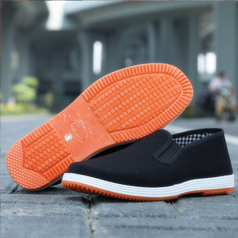 Viejos zapatos de tela de Beijing zapatos de tela casuales conducir entrenamiento para correr cómodos transpirables suela suave resistente al desgaste antideslizante zapatos de tela negra