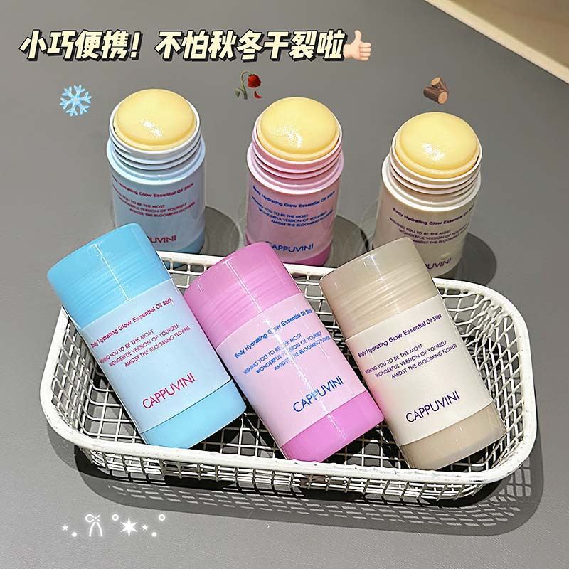 CAPPUVINI Body Water Essential Oil Stick, loción corporal sólida, crema hidratante antiadherente, crema para la piel, crema para la piel