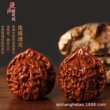 爱尚麻核桃文玩核桃狮子头涞水麻核桃产地官帽麒麟纹专属链接