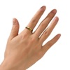 Fashionable golden ring for beloved stainless steel, simple and elegant design, wholesale