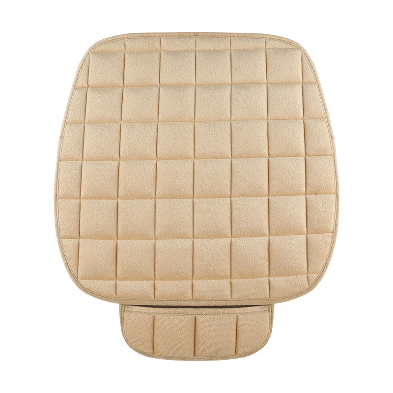 Universal – Winter Plush Car Seat cushion, seat cover - beige-square-cushion-universal