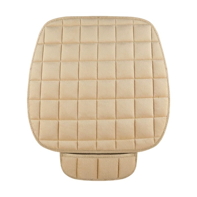 Car Seat Cushion Winter Plush Seat cushion, seat cover - beige-square-cushion-universal