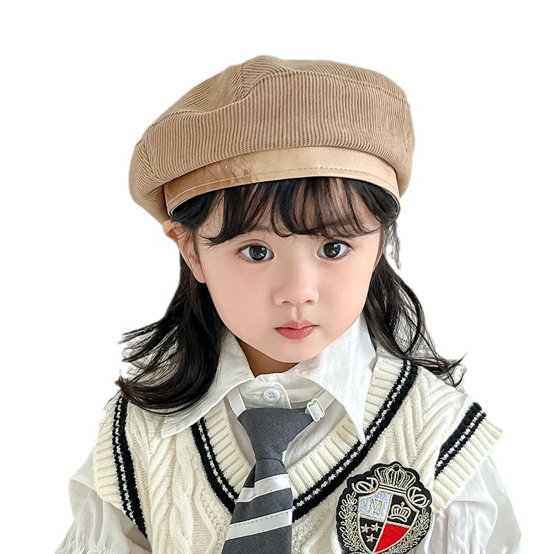 Boina de niñas moda coreana para niños gorra de pato gorra de jardín de infantes primavera / otoño / invierno caliente a prueba de viento