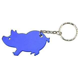 Creative aluminum alloy pig type bottle opener keychain beer screwdriver keychain pendant