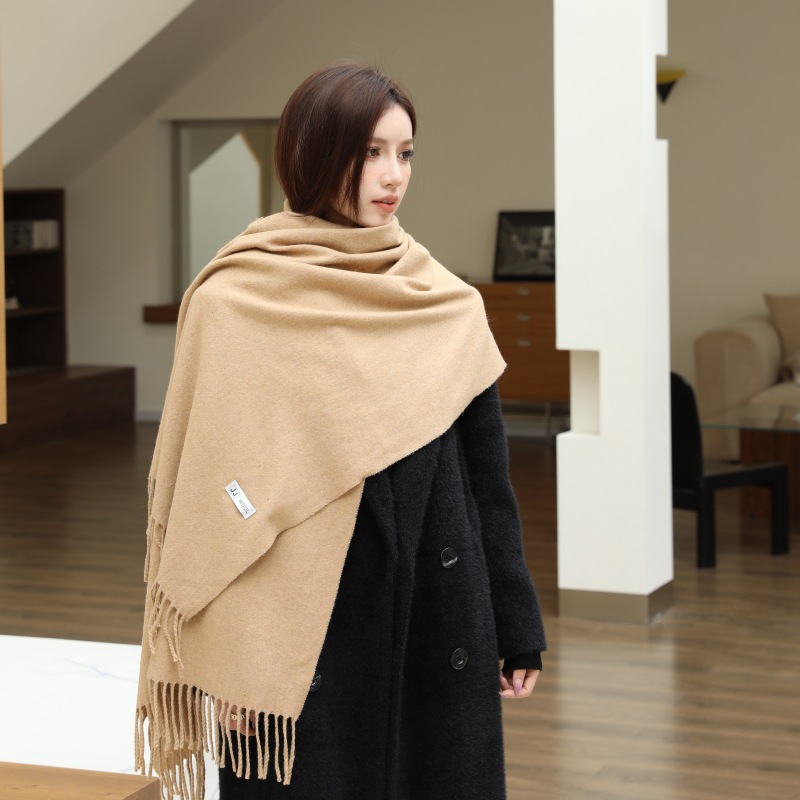 2025 nuevo bufandas de lana de Meirad mujeres otoño invierno estilo coreano de malla universal chaleco pareja buñuelo hombre caliente