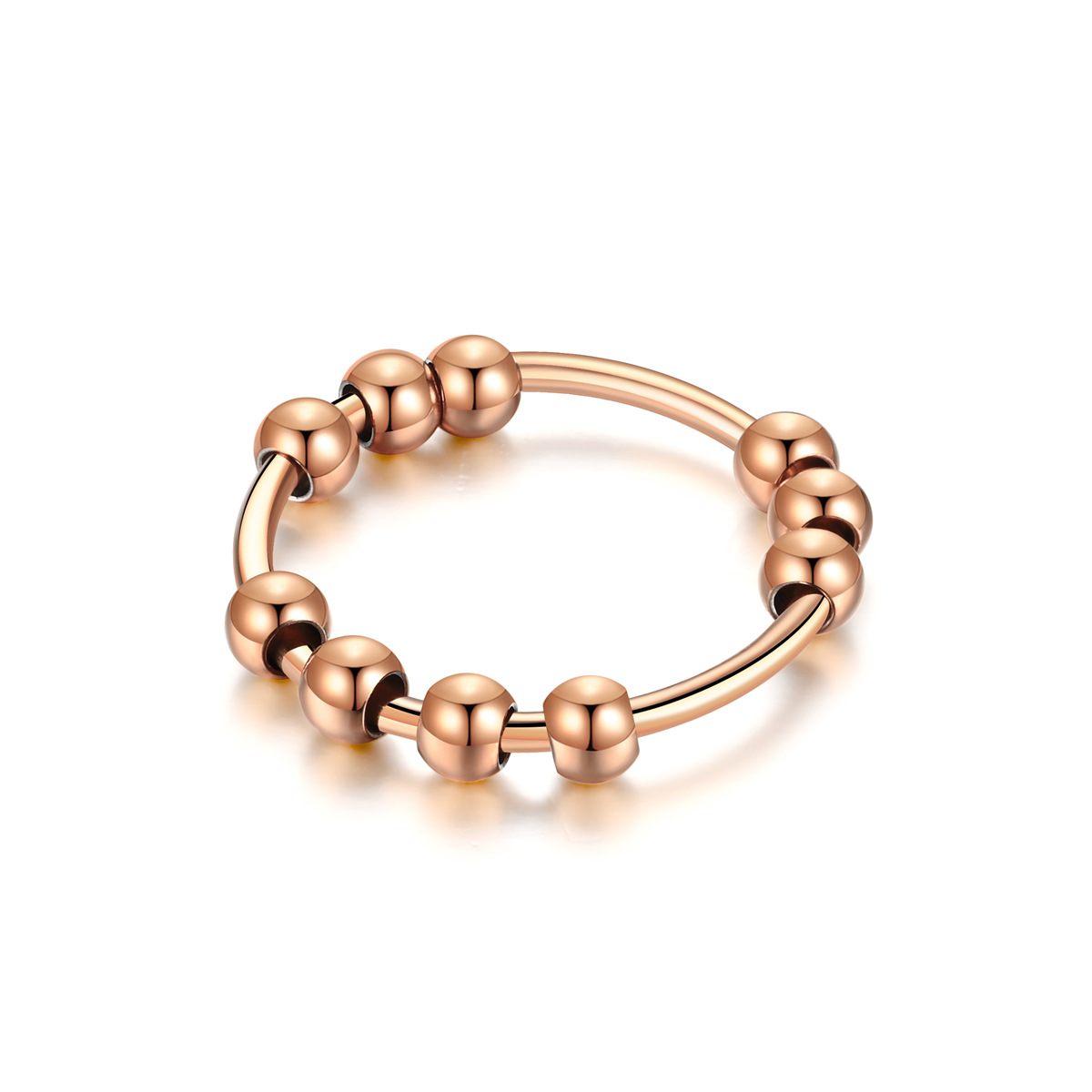 11g Weight Anxiety Ring Classification 11, 6 Ring Size Daily, Festival Occasion Stainless Steel Material Geometric Pattern Unisex Gender Plating Design Fashion Style Fashion Geometric Stainless Steel Rings Plating Stainless Steel Rings 4