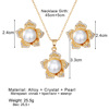 Necklace and earrings from pearl, brand fashionable set, advanced universal jewelry, European style, suitable for import, 3 piece set, high-quality style