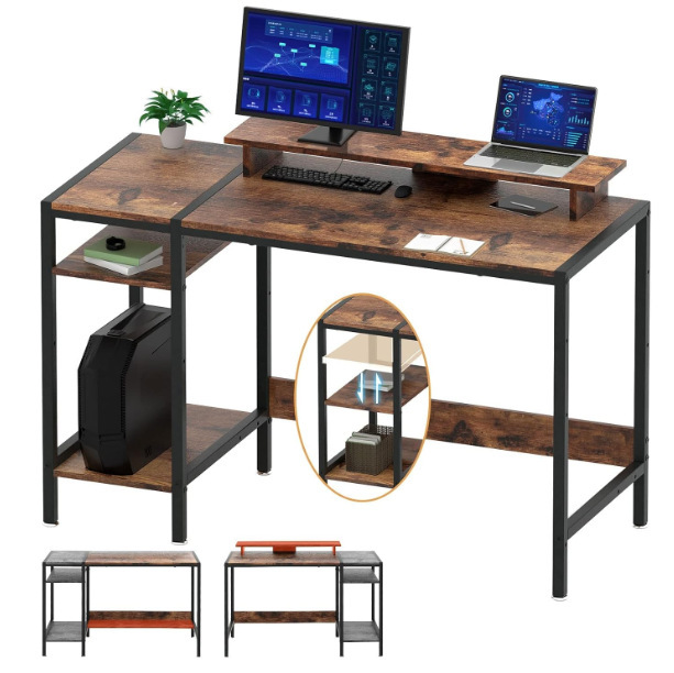 Customized Class Adjustment Computer Desk, E-Sports Desk, Home Desk, Study, Writing Desk, Shelf