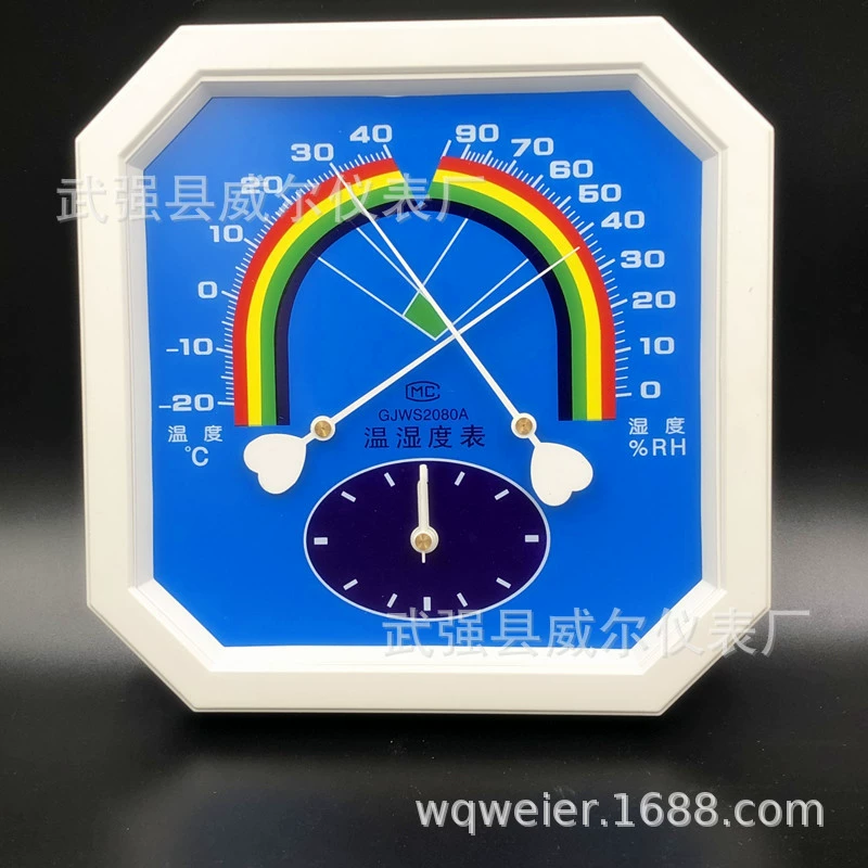 GJWS2080 восьмиугольная посадка и селекция эксперимент аптека Склад температура и влажность метр Указатель температуры и влажности метр с часами
