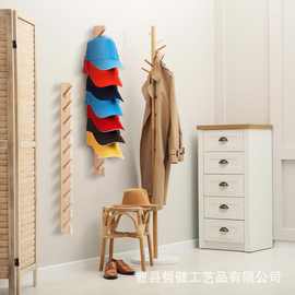 木质棒球帽收纳架家居壁挂式帽子架整理架垂直多层帽子展示架