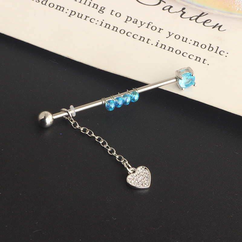 Stainless Steel Industrial Ear Long Rod Body Piercing Ear Bone Nail Export Jewelry detail image 14