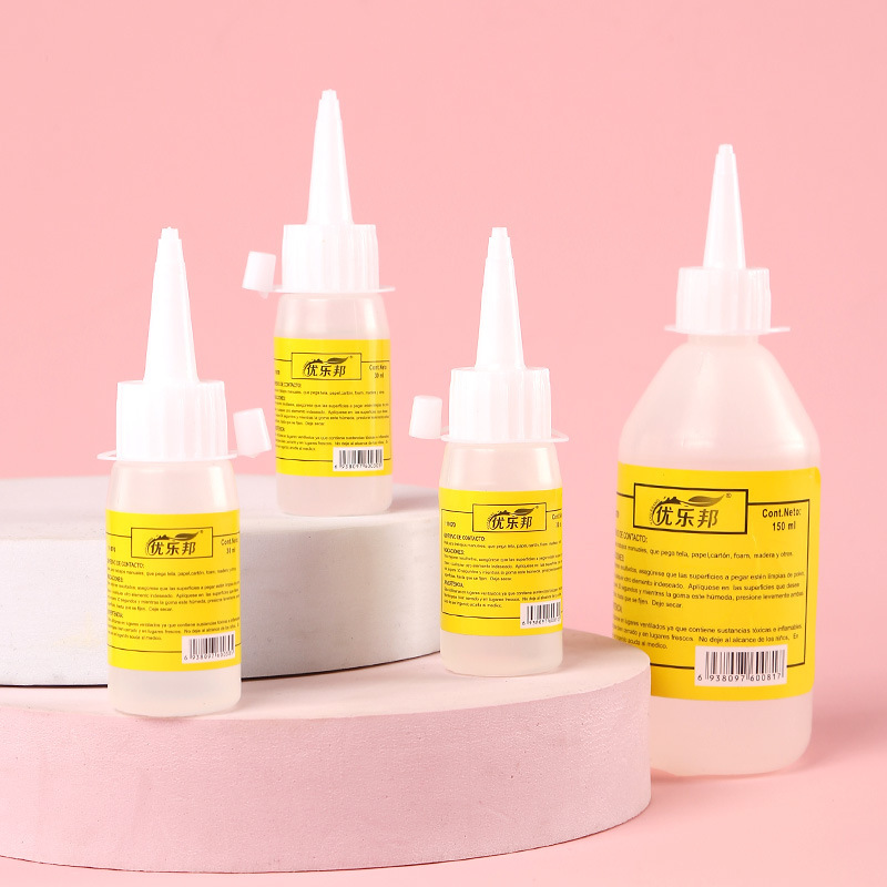 30ml de alcohol pegamento Niños DIY hecho a mano no tejido de tela hecha a mano cuerda de cáñamo botón material pegamento transparente