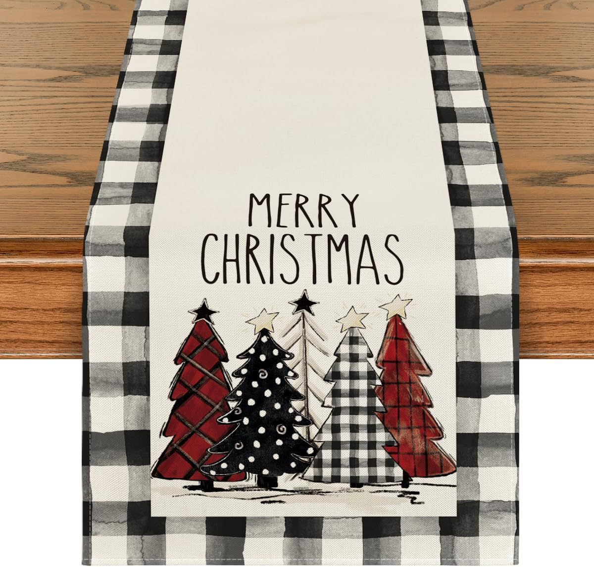 Transfronterizo 2024 Amazon nuevo árbol de Navidad festivales lino tabla bandera tabla de comedor tabla bandera de té image 20