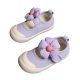 Children's Canvas Shoes Girls' Non-slip Soft Bottom Korean Style Children's Pumpkin Flower Baby Princess Indoor Kindergarten Shoes