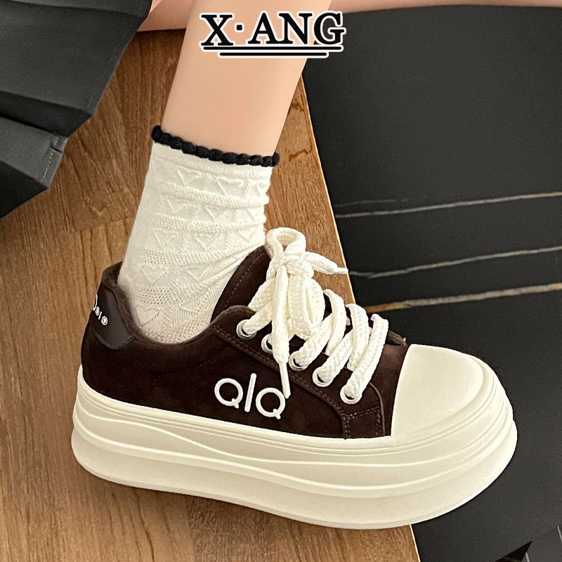 真皮板鞋厚底增高小白鞋子女鞋休闲运动鞋女款加绒保暖棉鞋面包鞋|undefined