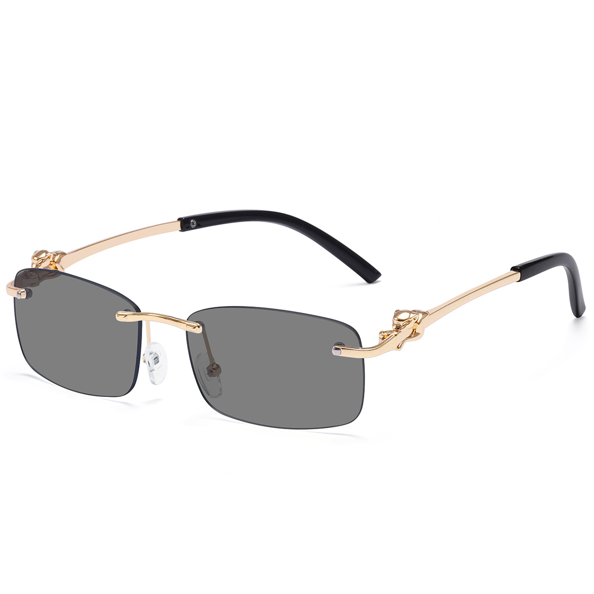 Nuevas gafas de sol cuadradas pequeñas sin marco gafas retro americanas gafas de sol personalizadas a prueba de rayos UV para hombres y mujeres
