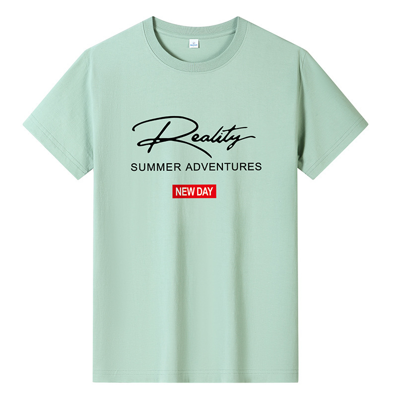 Wholesale men's short-sleeved T-shirt men's 2024 Summer new fashion printed ins loose T-shirt student fashion brand top