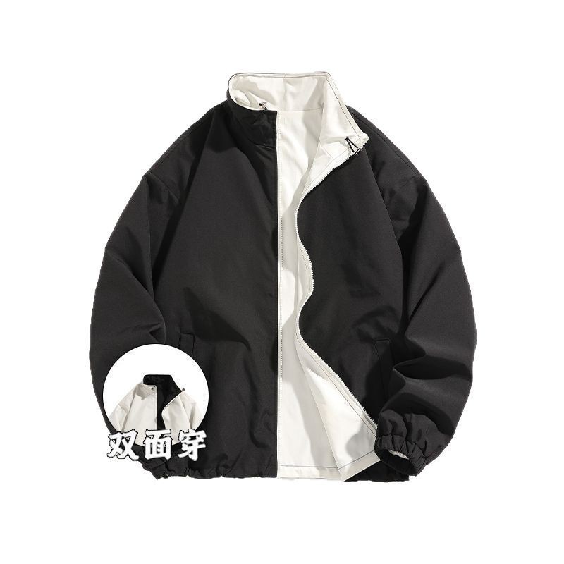 双面穿夹克外套男士秋季新款潮牌棒球服宽松休闲百搭精品男装上衣