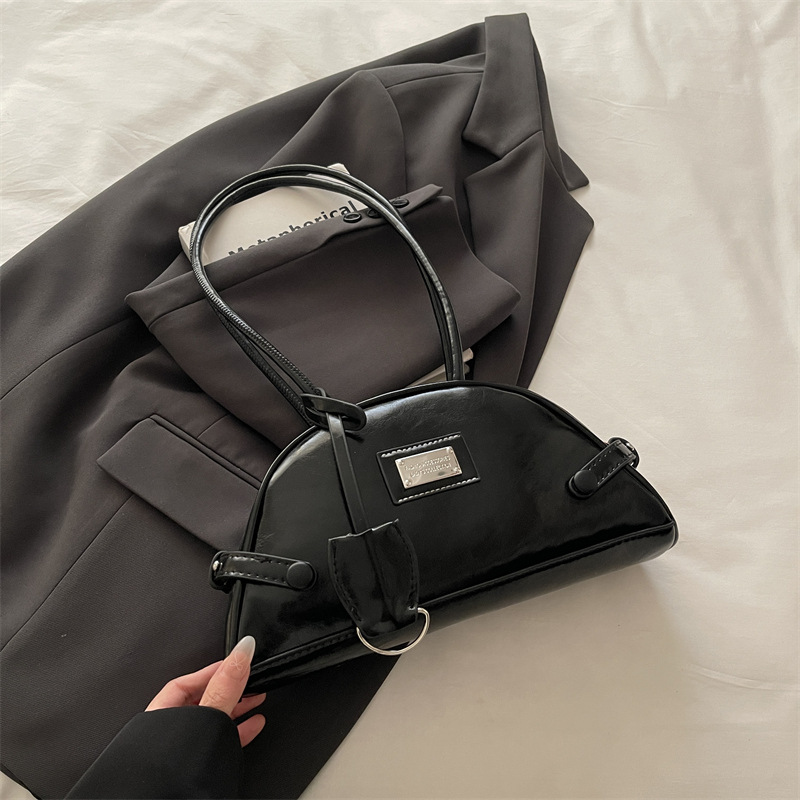 Damen Retro Schultertasche Bowling Bag Für Den Alltag_voghion.com