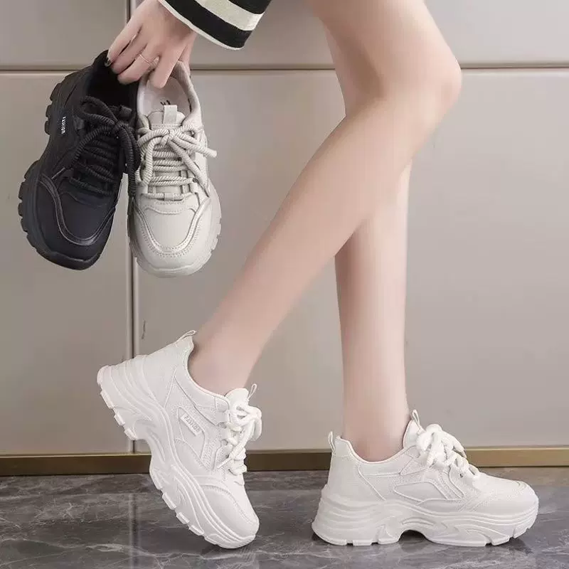 2025春季新款老爹鞋学生韩版百搭厚底单鞋运动鞋跑步休闲旅游鞋女