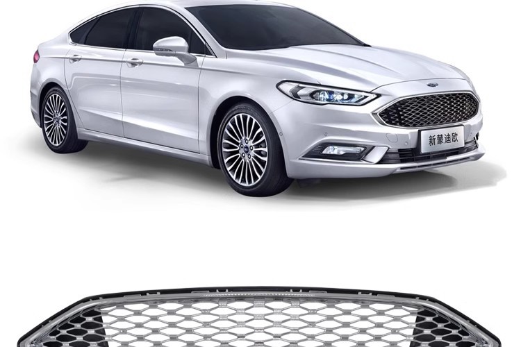 Suitable for 13/16/17/18/19 Models of the New Mondeo, Modified Honeycomb Mustang Style Upper Air Intake Grille with Chrome Plating