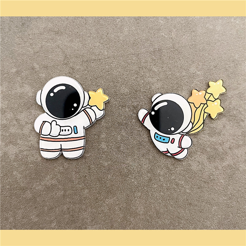 Astronaut Refrigerator Sticker Home Decoration Magnetic Sticker Moon Star Want to go to Space Creative Gift Dream Set Sail Decoration