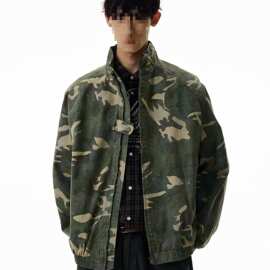 跨境批发迷彩  夹克棉服外套男秋冬季加厚保暖休闲工装风男士