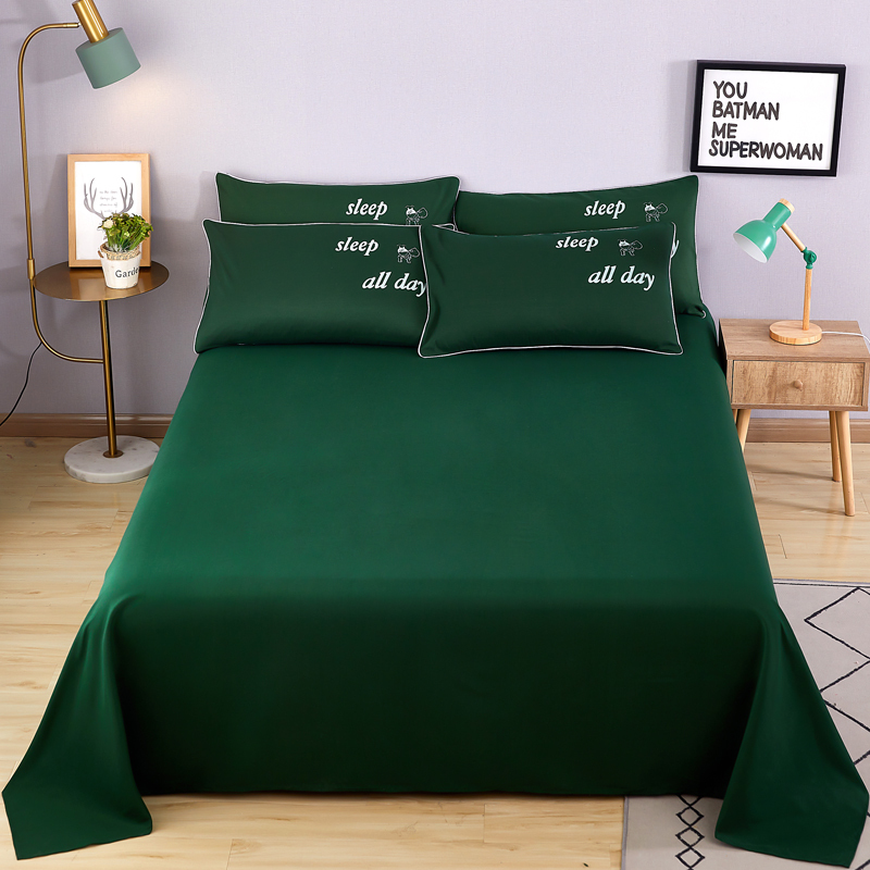 インス風ベッドシーツ単品夏無地学生寮ダブル2025新作ベッドシーツウォッシュドコットン3点セット3|undefined