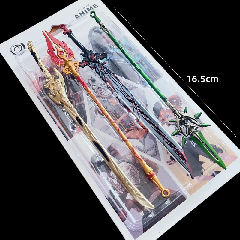 Mini Ancient Sword Around Sui Tang Yuan Shen Three Kingdoms Weapon Model suit Toy Crafts Ornaments 17cm