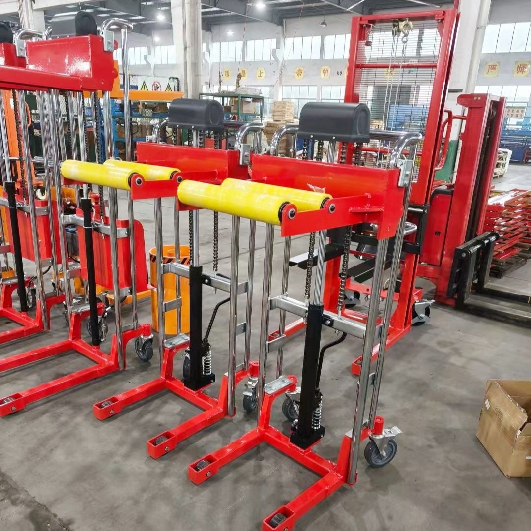 卷膜堆高搬运车胶辊用塑纸卷膜卷升降车圆筒上料工位车轻型堆垛车