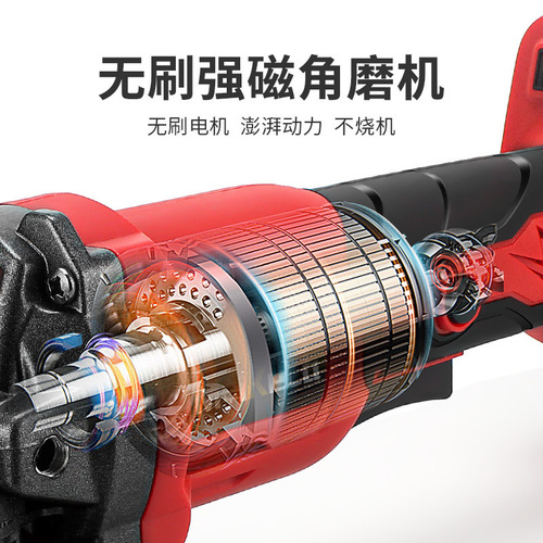 Cross-border handheld brushless rechargeable lithium angle grinder, rechargeable cutting machine, rechargeable polishing machine, electric grinding wheel artifact