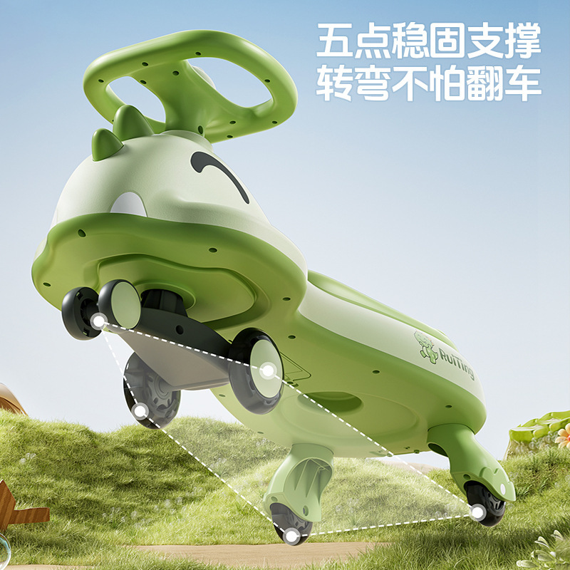 新款 恐龙扭扭车宝宝周岁礼儿童防侧翻溜溜车音乐玩具批发扭扭车|undefined