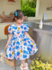 Summer skirt, cute small princess costume, flowered, for 3-8 years old