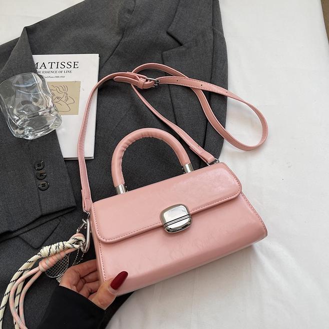 Bolso pequeño de cuero de cera de aceite de súper fuego de comercio exterior 2025 nuevo bolso cuadrado pequeño retro salvaje bolso bandolera de moda casual