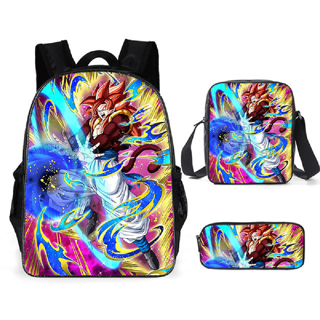 Mochila Dragon Ball de animación transfronteriza, mochila para estudiantes de Dragonball, mochila de poliéster Wukong, bolso de hombro