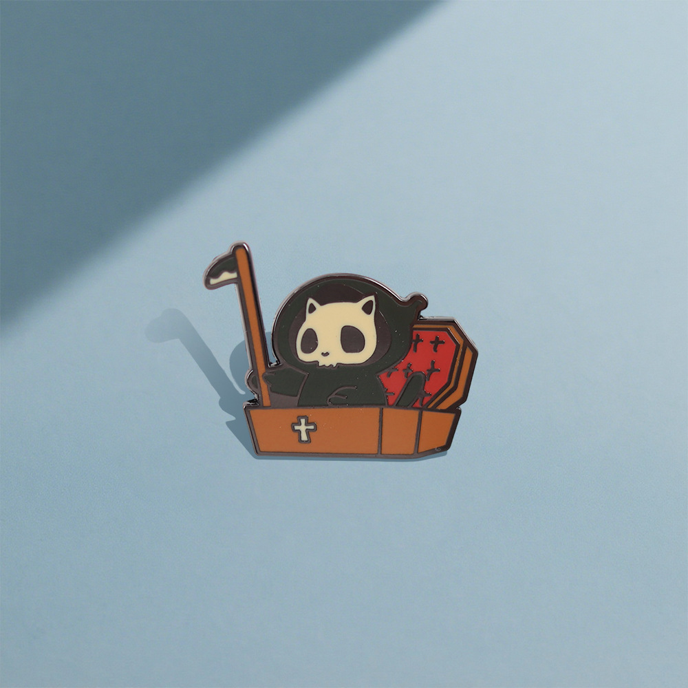 Halloween Creative Skull Badge Kawaii Brooch Novelty Fun Jewelry Hat Jeans Decoration