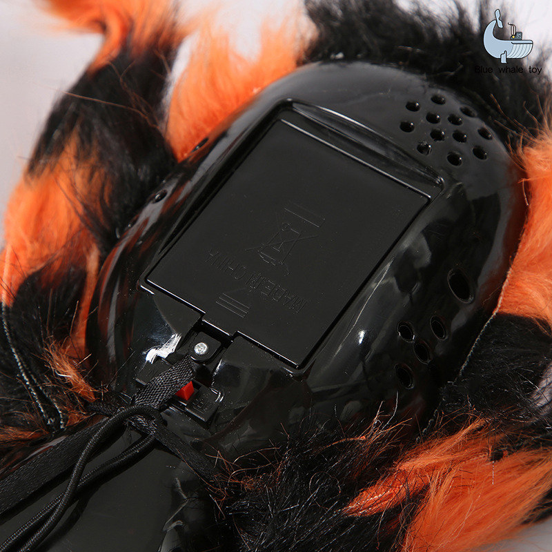 Halloween 125cm color brillante naranja rayas negras araña grande accesorios de terror decoración de lugares al aire libre