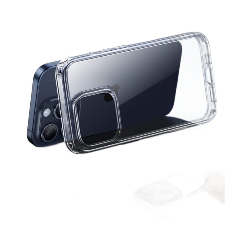 Funda para teléfono móvil con botón inteligente para nuevo Apple 16pro acrílico transparente 13pro todo incluido Funda dura iPhone15 image 7