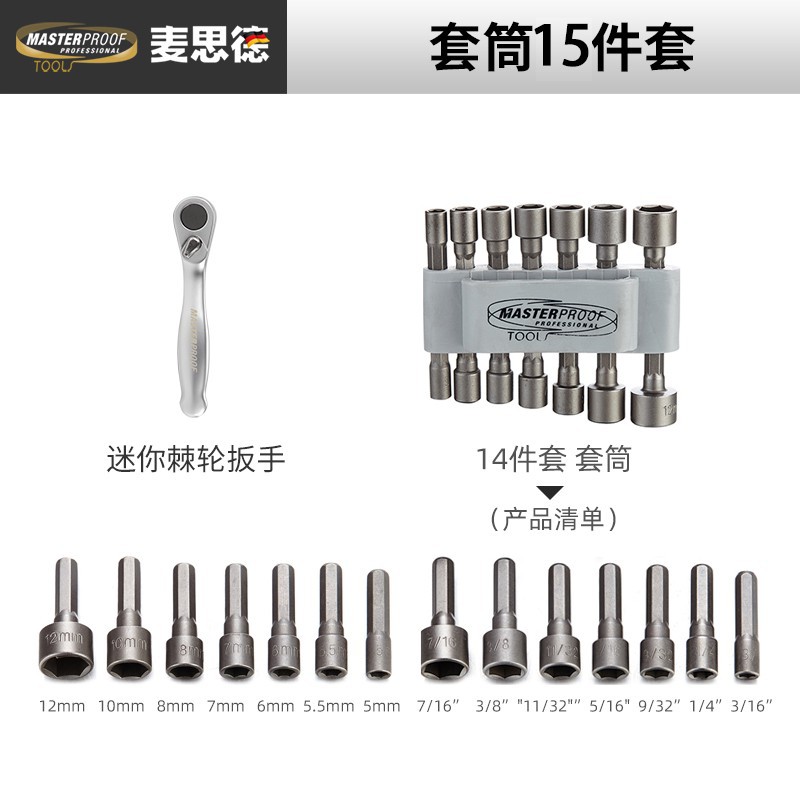 Screwdriver, hexagonal universal set