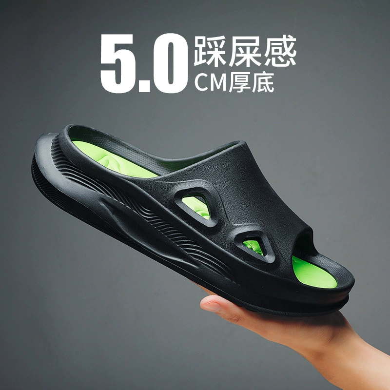 Тапочки мужские летние модные брендовые домашние с мягким дном без шнуровки для подростков Спорт на открытом воздухе Нескользящий дезодорант сандалии больших размеров