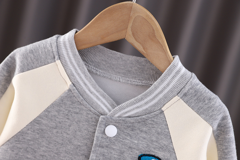Ropa nueva de primavera y otoño para niños, suéter y pantalones para niños, conjunto de dos piezas de dinosaurios de dibujos animados, bonito bebé_voghion.com