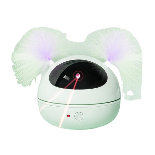 Cross-border wholesale pet cat toys infrared laser light cat teasing stick feather automatic electric cat self-pleasure toy