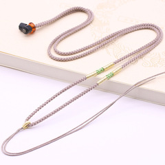 簡約手工編織玉佩平安扣吊墜項鍊繩可調節翡翠掛脖掛繩男女款批發